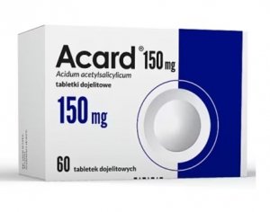Acard 150 mg, 60 tabletek dojelitowych