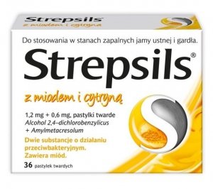 STREPSILS z miodem i cytryną x 24past