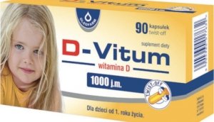 D-Vitum 1000 j.m. witamina D dla dzieci 90 kapsułek twist-off