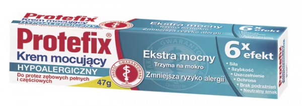 Protefix Krem Mocujący Hypoalergiczny Do Protez Zębowych Całkowitych I Częściowych 40ml