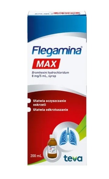 Flegamina Max, 8 mg/5 ml, syrop, 200 ml