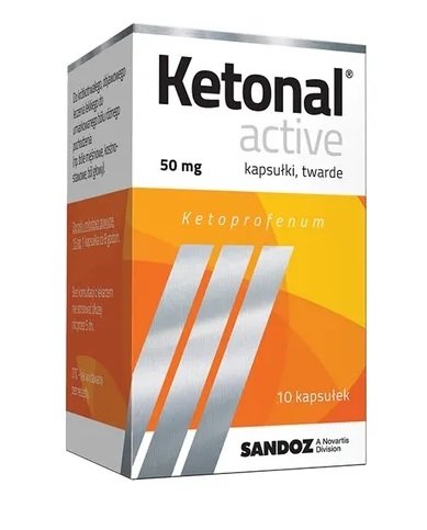 KETONAL ACTIVE, 50 mg, kapsułki twarde, 10 SZT.