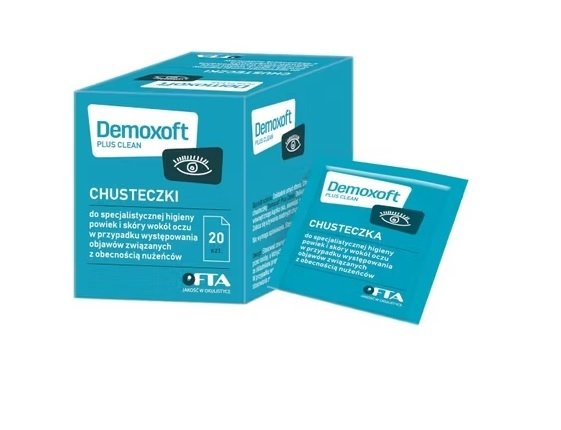Demoxoft Plus Clean, chusteczki do powiek, 20 sztuk