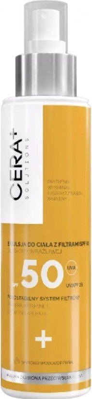 CERA PLUS Solutions emulsja do ciała z filtrami SPF 50 do skóry wrażliwej 150 ml