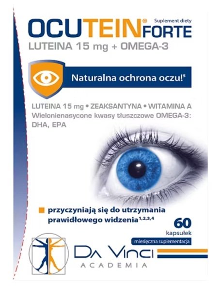 Ocutein Forte Luteina 15 mg + Omega-3, 60 kapsułek