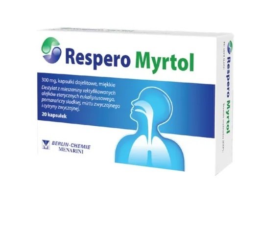 Respero Myrtol 300 mg, 20 kapsułek dojelitowych, miękkich
