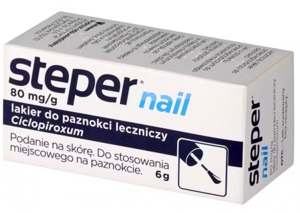 Steper nail, 80 mg/g, lakier do paznokci leczniczy, 6 g