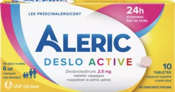 Aleric Deslo Active 2,5 mg 10 tabletek ulegających rozpadowi w jamie ustnej