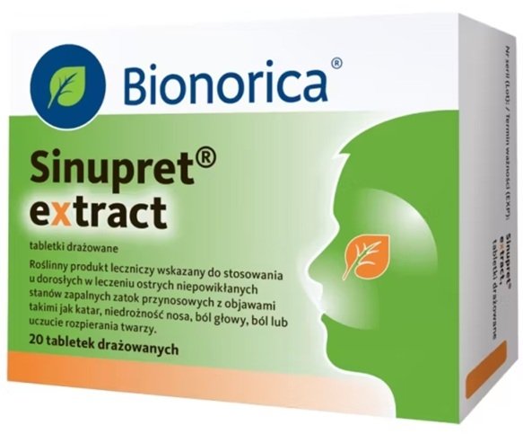 Sinupret extract, 20 tabletek drażowanych