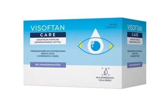 Visoftan Care, chusteczki sterylne do oczyszczania okolic oczu, 20 sztuk