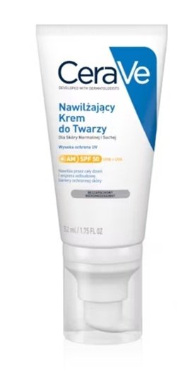CeraVe Nawilżający krem do twarzy SPF 50, 52 ml