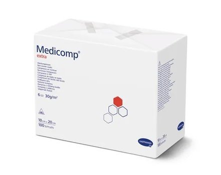 Kompesy Medicomp, niejałowe, 10 x 20 cm, 100 sztuk