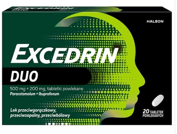 Excedrin Duo, 20 tabletek powlekanych
