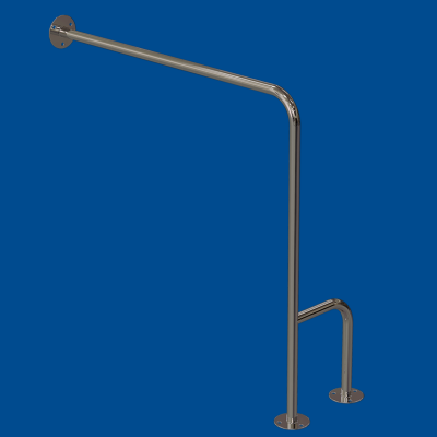 Uchwyt WC dla Niepełnosprawnych mocowany do podł-ścia lewy 80cm fi25
