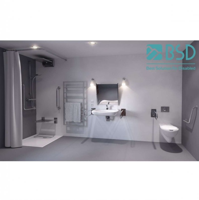 Uchwyt WC dla Niepełnosprawnych mocowany (tylko) do podłogi lewy SN 25