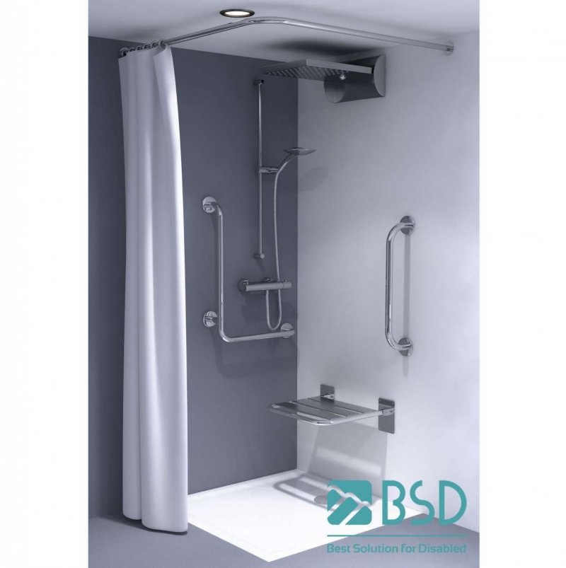 Uchwyt Kątowy dla Niepełnosprawnych prawy 110/60cm stal nierdzewna fi32 