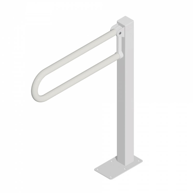 Uchwyt Uchylny WC dla Niepełnosprawnych wolnostojący 58cm biały fi32