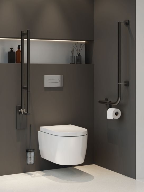 Uchwyt Kątowy 80/40 cm dla Niepełnosprawnych stal nierdzewna fi32 MODULAR