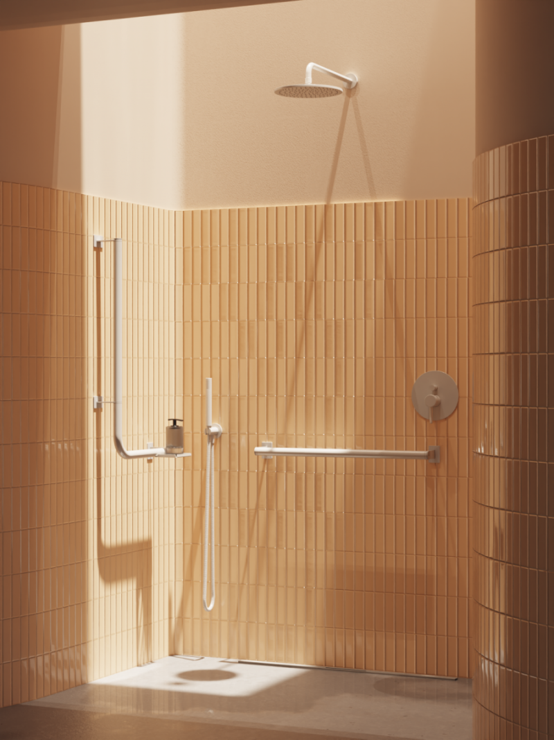 Uchwyt Kątowy 60/40 cm dla Niepełnosprawnych stal nierdzewna fi32