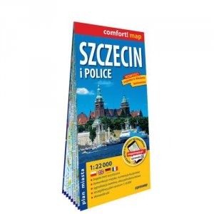 Szczecin i Police laminowany plan miasta 1:22 000