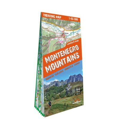 Góry Czarnogóry laminowana mapa trekkingowa 1:65 000