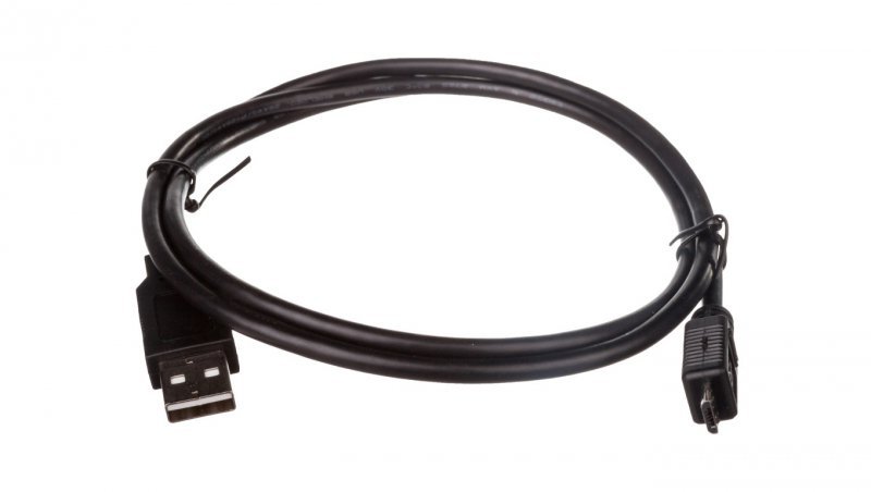 Kabel USB 1m czarny USB A/M wtyk - microUSB B/M wtyk s/USB 2.0 AK-300110-010-S
