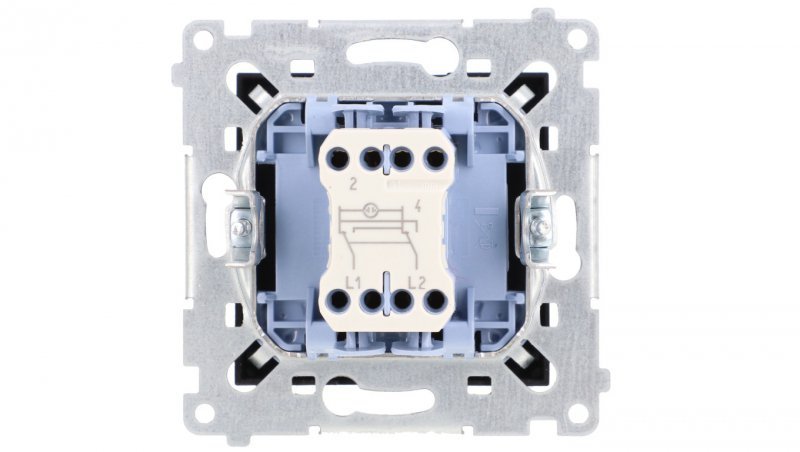 Simon 54 Łącznik krzyżowy z podświetleniem LED (moduł) 10AX 250V szybkozłącza czarny mat DW7L.01/49
