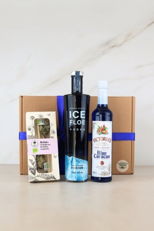 Zestaw prezentowy z wódką &quot;Błękitny koktajl&quot;