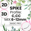 2D 3D C C 0,12 6-12mm BasicPro Mix SPIKES PROMIENIE