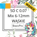 5D C 0,07 6-12mm BasicPro Paleta Mix - Pomarańczowe  / Niebieskie - Dwa Kolory w Pudełku - WĄSKIE 