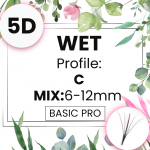 5D C 0,07  BasicPro Paleta Mix 6-12mm - Mokre Rzęsy - WET