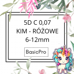5D C 0,07 6-12mm BasicPro Paleta Mix Promień Różowy / Kępka Czarna - KIM 