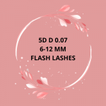 5D, profil D, 0,07mm, MIX 6-12mm  - gotowe kępki rzęs FLASH LASHES