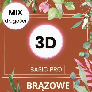 3D - 2D C B 0,07 , 0,10 - 2D C 0,07 JASNY ŚREDNI CIEMNY BRĄZ 6-12 mm BasicPro Paleta Mix