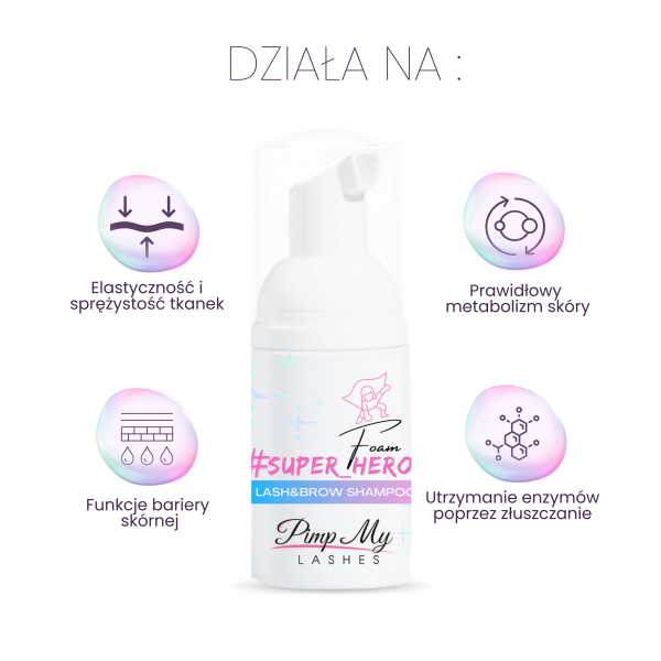 Szampon Super Hero do brwi i rzęs Pimp My Lashes 30ml