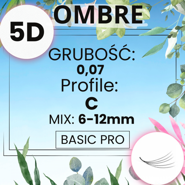 5D C 0,07 6-12 mm BasicPro Paleta Mix KOLORY OMBRE