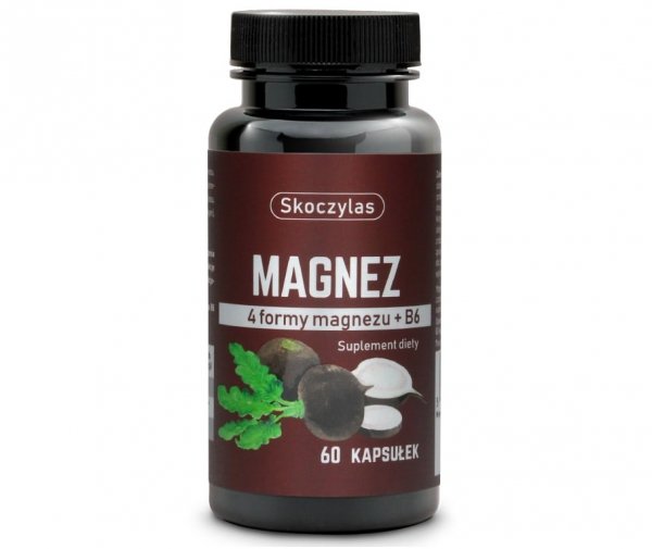 Magnez 4 formy - czarna rzepa 60 kapsułek suplement diety Skoczylas