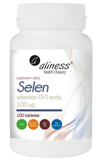 Aliness Selen selenian (IV) sodu 100µg suplement diety x 100 tabletek VEGE
