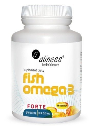 Aliness Fish Omega 3 FORTE 500/250mg suplement diety 90 kapsułek