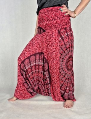 Szarawary Damskie „Peacock Bloom” – 100% Rayon z Tajlandii