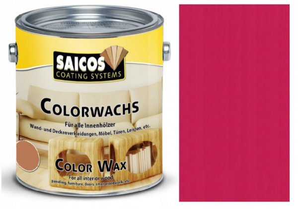  Wosk dekoracyjny do drewna Saicos Colorwachs 0,75 L MALINOWY 3033