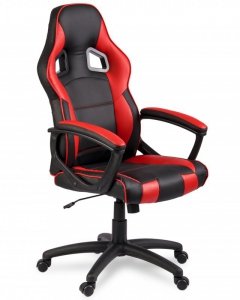 Fotel biurowy dla gracza Sofotel Surmo czarno-czerwony 