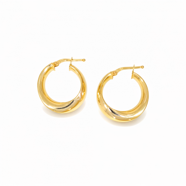 Złote kolczyki koła 585 KL.03537