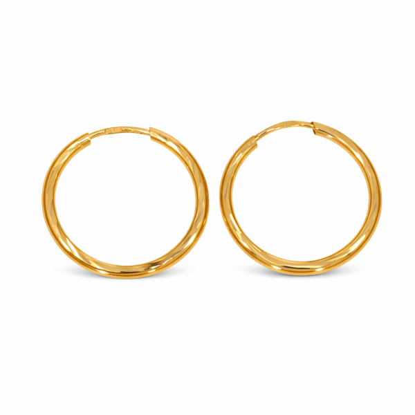 Złote kolczyki koła 585 16 mm KL.03808