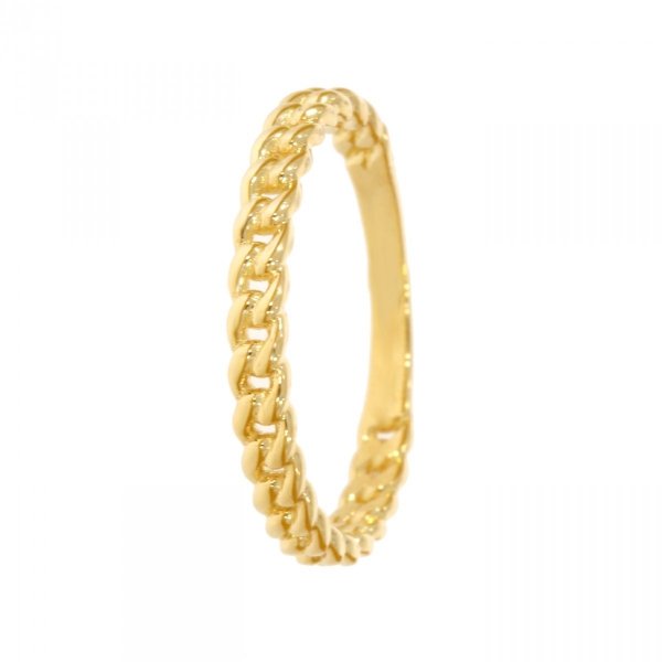  Złoty pierścionek przeplatany łańcuszek pancerka PR.00737 pr.585