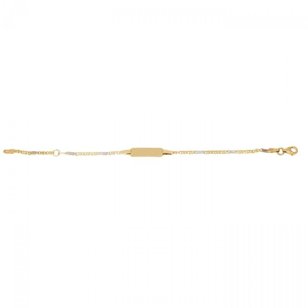 Złota bransoletka pod grawer BR.00651 14cm pr.585