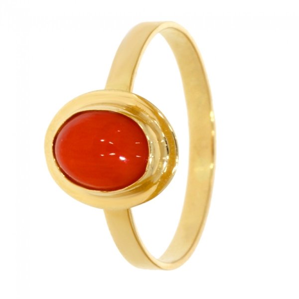 Złoty pierścionek z koralem PR.01002 pr.585