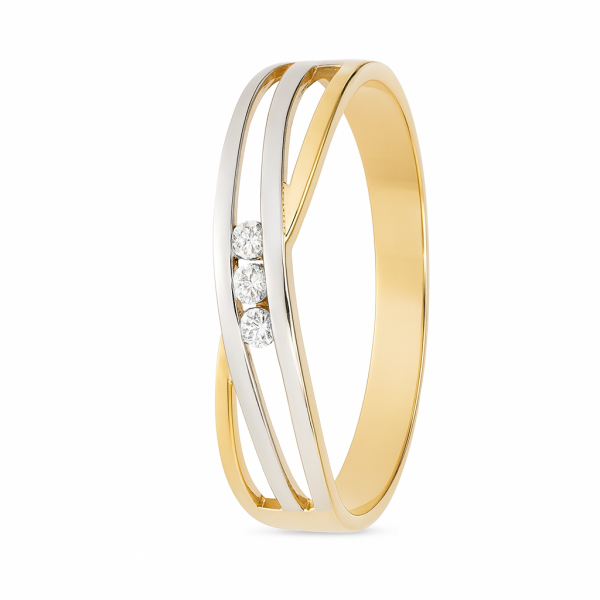 Złoty pierścionek z cyrkoniami pr. 585 PR.01349