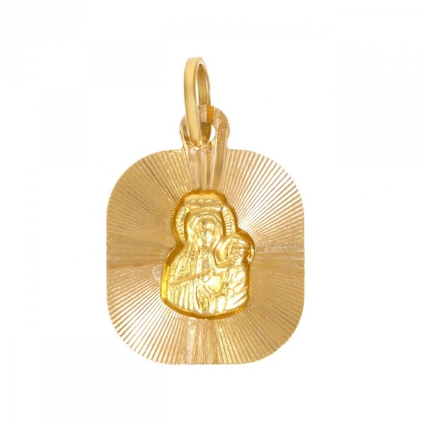 Złoty medalik z wizerunkiem Matki Boskiej Częstochowskiej ME.00084 pr.585
