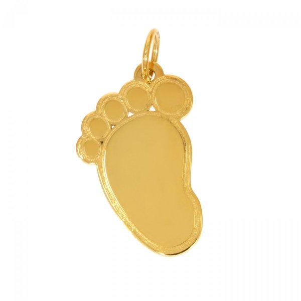 Złota zawieszka stopa pod grawer ZA.00437 pr.585